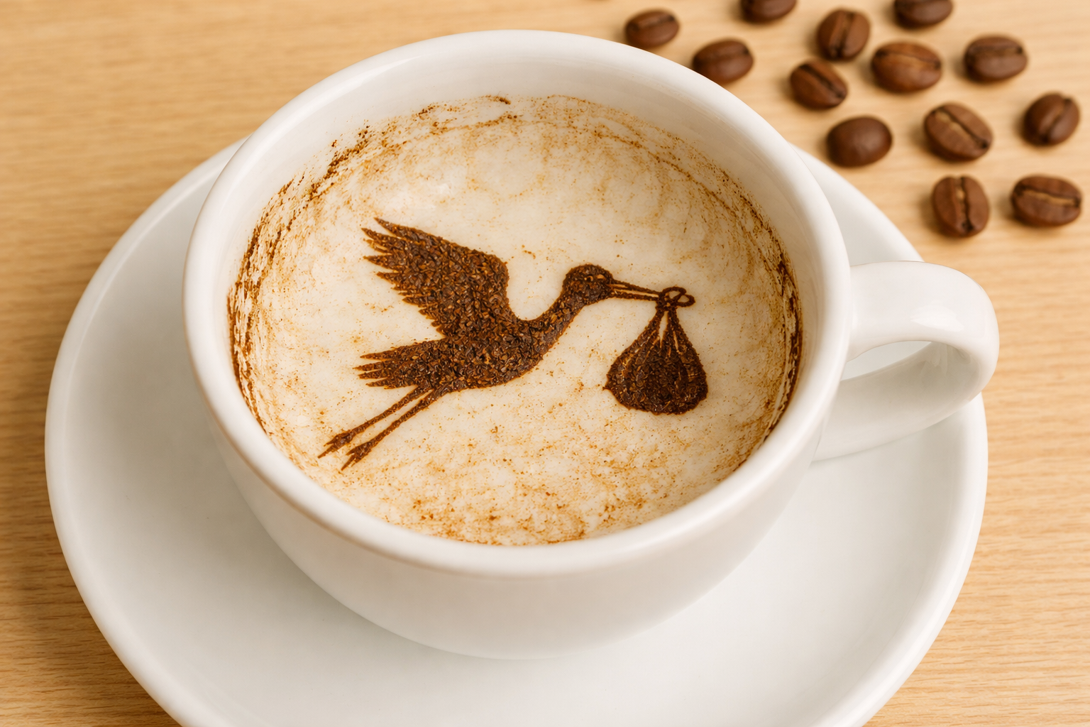 Kahve Falında Leylek Ağzında Paket